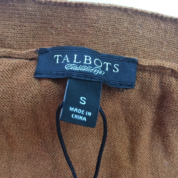 Talbots S rust cardigan wool blend - Picture 4 of 5